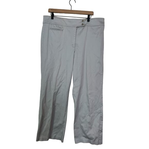 Chicos Womens Gray Chino Pants Chicos Size 3 Short / Size 16 Short - Picture 1 of 5